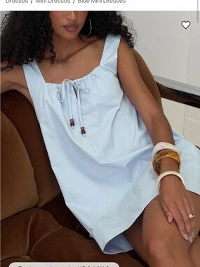 Princess Polly Pale Blue Tie-Front Sleeveless Mini Dress